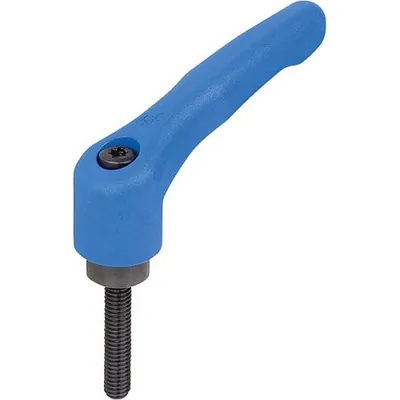 Produktbild von KIPP - KLEMMHEBEL GR.4 M10X40, HOCHLEISTUNGSTHERMOPLAST BLAU RAL5017, KOMP:STAH