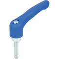 Produktbild von KIPP - KLEMMHEBEL GR.1 M05X30, HOCHLEISTUNGSTHERMOPLAST BLAU RAL5017, KOMP:STAH
