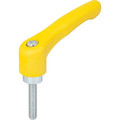 Produktbild von KIPP - KLEMMHEBEL GR.4 M10X80, HOCHLEISTUNGSTHERMOPLAST GELB RAL1021, KOMP:STAH