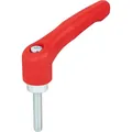 Produktbild von KIPP - KLEMMHEBEL GR.5 M12X35, HOCHLEISTUNGSTHERMOPLAST ROT RAL3020, KOMP:STAHL