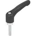 Produktbild von KIPP - KLEMMHEBEL GR.4 M10X60, HOCHLEISTUNGSTHERMOPLAST SCHWARZGRAU RAL7021, KO