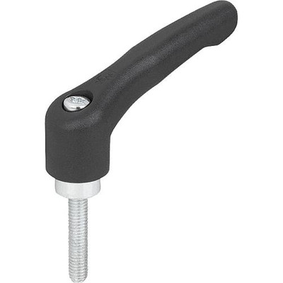 Produktbild von KIPP - KLEMMHEBEL GR.4 M10X60, HOCHLEISTUNGSTHERMOPLAST SCHWARZGRAU RAL7021, KO