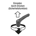 Produktbild von KIPP - KLEMMHEBEL MIT SICHERHEITSFUNKTION GR.1 M04X15, KUNSTSTOFF ROT RAL3020,