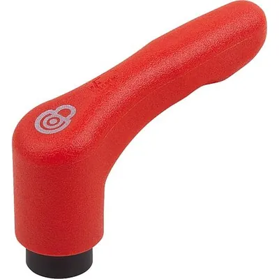 Produktbild von KIPP - KLEMMHEBEL MIT SICHERHEITSFUNKTION GR.2 M08, KUNSTSTOFF ROT RAL3020, KOM