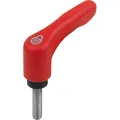 Produktbild von KIPP - KLEMMHEBEL MIT SICHERHEITSFUNKTION GR.1 M04X15, KUNSTSTOFF ROT RAL3020,