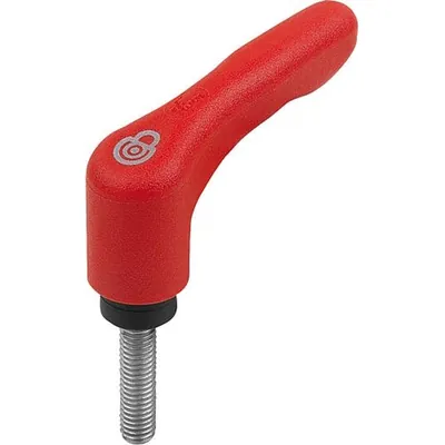 Produktbild von KIPP - KLEMMHEBEL MIT SICHERHEITSFUNKTION GR.1 M04X15, KUNSTSTOFF ROT RAL3020,