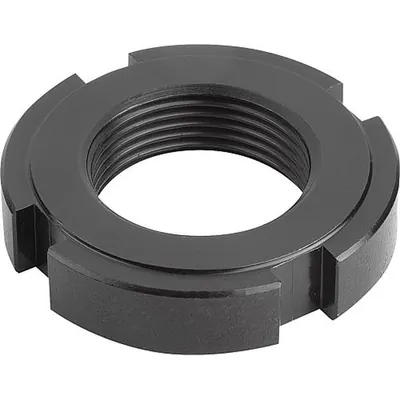 Produktbild von KIPP - NUTMUTTER DIN1804 M16X1,5, D2=32, H=7, FORM:W, EINSATZSTAHL BRÜNIERT