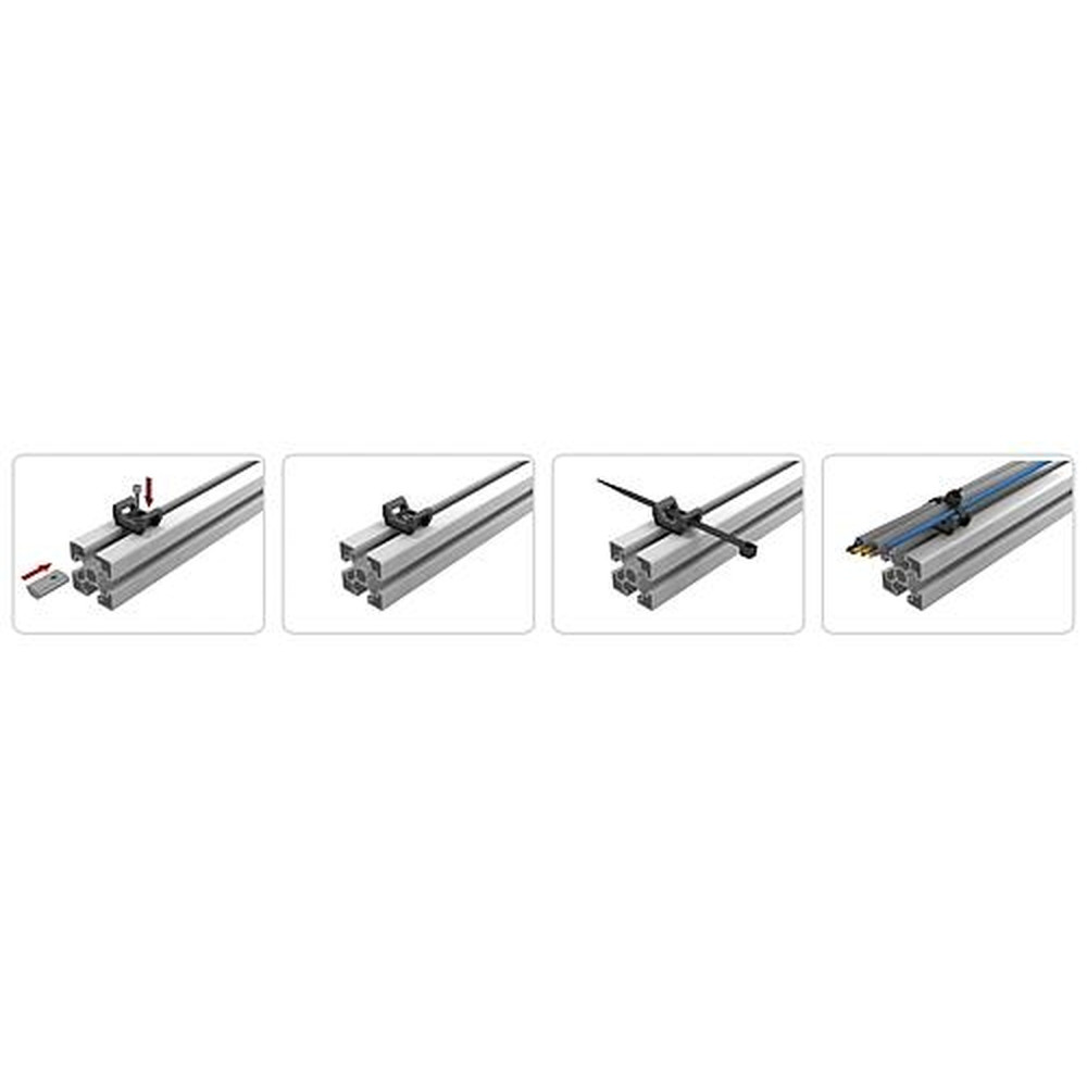 KIPP KABELBINDERBLOCK POLYAMID, SCHWARZ, TYP I UND TYP B Produktbild img3 L