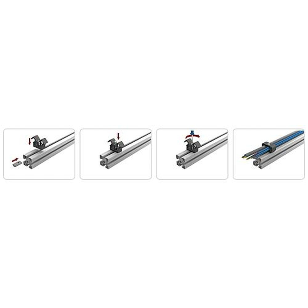 KIPP KABELHALTER POLYAMID, SCHWARZ, TYP I UND TYP B (K1279.08) Produktbild img3 L