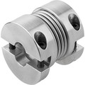 Produktbild von KIPP - METALLBALGKUPPLUNG MIT ABNEHMB. KLEMMNABEN GR.80, D1=25, D2=25, L=78, AL