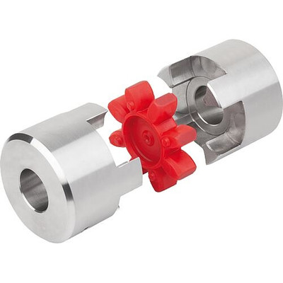 Produktbild von KIPP - ELASTOMER-KLAUENKUPPLUNG MIT RADIALER KLEMMNABE GR.24, D1=25, D2=25, L=7