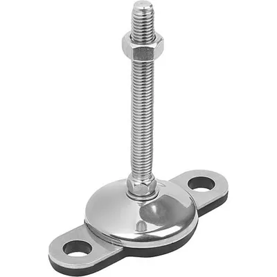 Produktbild von KIPP - STELLFUß, FORM:E M12X50, D=80, EDELSTAHL, KOMP:GUMMI
