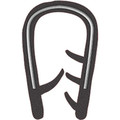 KIPP KANTENSCHUTZPROFIL OHNE DICHTUNG 20000X11X15,8, FORM:C, PVC SCHWARZ L=20 METER Produktbild