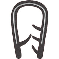 KIPP KANTENSCHUTZPROFIL OHNE DICHTUNG 20000X11X15,8, FORM:C, PVC SCHWARZ L=20 METER Produktbild