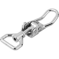 KIPP SPANNVERSCHLUSS MIT SPANNHAKEN EINSTELLBAR, ANSCHRAUBBOHRUNG SICHTBAR, FORM:A STANDARD, STAHL VERZINKT, F1=6500 (K0051.1611451) Produktbild