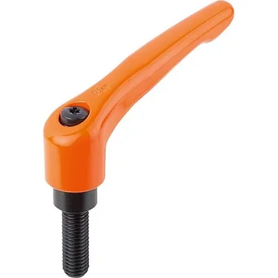 Produktbild von KIPP - KLEMMHEBEL GR.2 M06X45, ZINK ORANGE RAL2004 SEIDENMATT, KOMP:STAHL BRÜNI