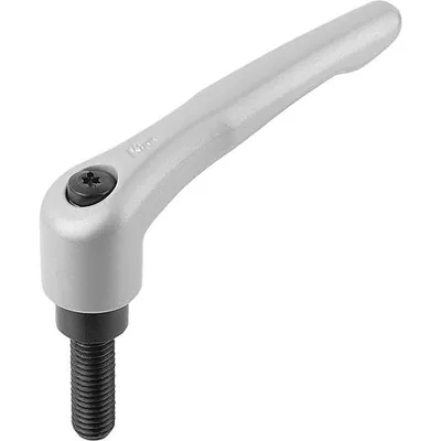 Produktbild von KIPP - KLEMMHEBEL GR.1 M06X45, ZINK SILBER-METALLIC SEIDENMATT, KOMP:STAHL BRÜN