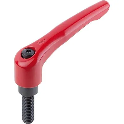 Produktbild von KIPP - KLEMMHEBEL GR.4 M12X35, ZINK ROT RAL3003 SEIDENMATT, KOMP:STAHL BRÜNIERT
