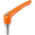 Produktbild von KIPP - KLEMMHEBEL GR.3 M08X40, ZINK ORANGE RAL2004 KUNSTSTOFFBESCHICHTET, KOMP: