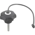 Produktbild von KIPP - STERNGRIFF ÄHNLICH DIN6336 MIT SICHERUNGSBAND D=M10X25, D1=50 H=32, FORM