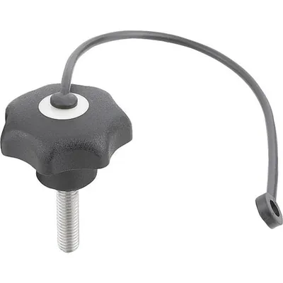 Produktbild von KIPP - STERNGRIFF ÄHNLICH DIN6336 MIT SICHERUNGSBAND D=M10X25, D1=50 H=32, FORM