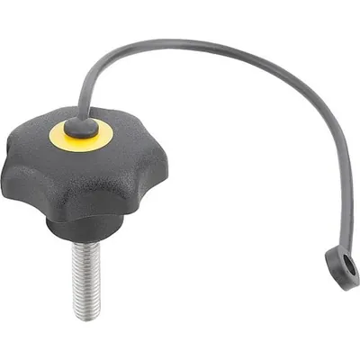 Produktbild von KIPP - STERNGRIFF ÄHNLICH DIN6336 MIT SICHERUNGSBAND D=M08X25, D1=32 H=20, FORM
