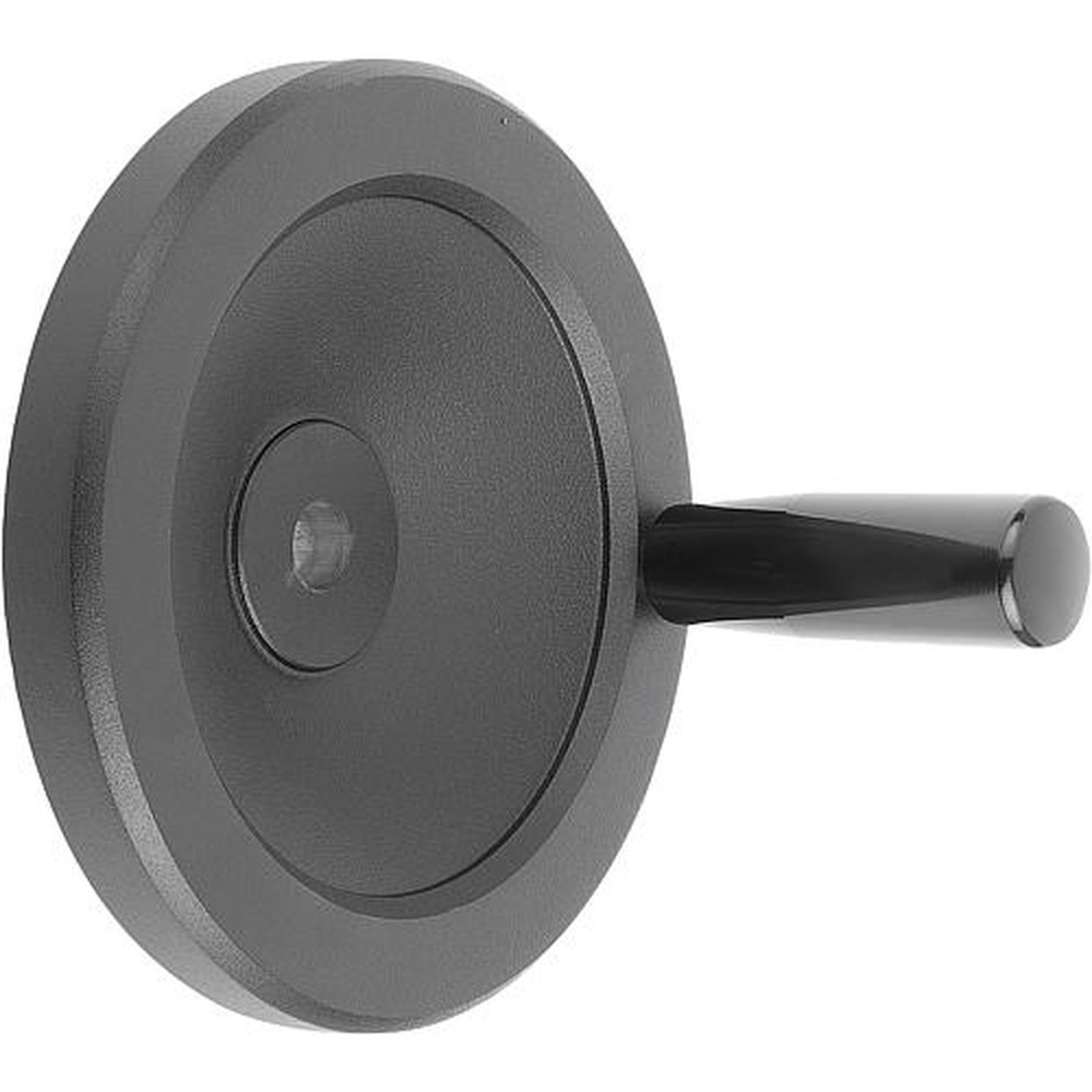 KIPP SCHEIBENHANDRAD D1=140 PASSBOHRUNG D2=15H7 ALUMINIUM, SCHWARZ PULVERBESCHICHTET, KOMP:DUROPLAST, (K0161.41140X15) Produktbild img1 L