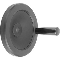 KIPP SCHEIBENHANDRAD D1=140 PASSBOHRUNG D2=15H7 ALUMINIUM, SCHWARZ PULVERBESCHICHTET, KOMP:DUROPLAST, (K0161.41140X15) Produktbild