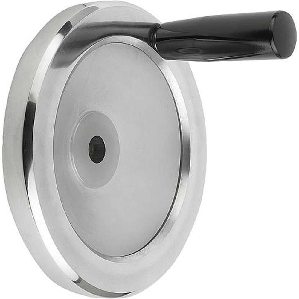 KIPP SCHEIBENHANDRAD D1=100 PASSBOHRUNG D2=12H7 ALUMINIUM, KOMP:DUROPLAST, GRIFF DREHBAR Produktbild img1 L