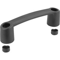 KIPP BÜGELGRIFF, FORM:A, A=93,5, L=119,5, D=M06 THERMOPLAST, SCHWARZ, KOMP:MESSING Produktbild
