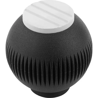 Produktbild von KIPP - GRIFFKUGEL GR.4, D1=50 D=M12, THERMOPLAST SCHWARZGRAU RAL7021, KOMP:STAH