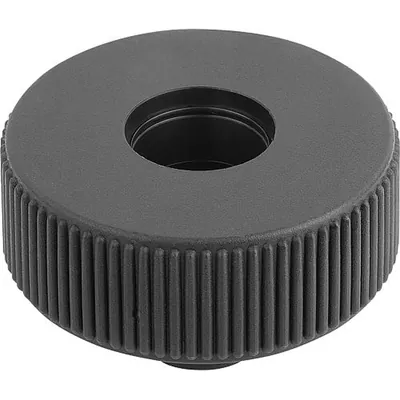 Produktbild von KIPP - RÄNDELRAD GR.1, D1=40 D=M06 , FORM:D, THERMOPLAST SCHWARZGRAU RAL7021, K