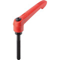 Produktbild von KIPP - KLEMMHEBEL GR.3 M08X60, KUNSTSTOFF ROT RAL3020, KOMP:STAHL