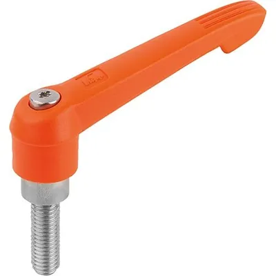 Produktbild von KIPP - KLEMMHEBEL GR.2 M10X25, KUNSTSTOFF ORANGE RAL2004, KOMP:EDELSTAHL