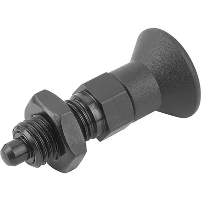 Produktbild von KIPP - ARRETIERBOLZEN GR.9 D1=M06X0,75, D=3, FORM:B O.RASTNUT, M.KONTERMUTTER, 