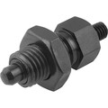 KIPP ARRETIERBOLZEN OHNE RASTNUT GR.9 D1=M06X0,75, FORM:F, STAHL GEHÄRTET Produktbild