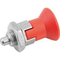 KIPP ARRETIERBOLZEN GR.0 D1=M08X1, D=4, FORM:D MIT RASTNUT MIT KONTERMUTTER, KURZE AUSFÜHRUNG, EDELSTAHL UNGEHÄRTET, (K0631.1800484) Produktbild