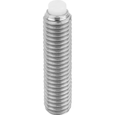 Produktbild von KIPP - DRUCKSCHRAUBE M10X13,9, SW=5, EDELSTAHL BLANK, KOMP:POM