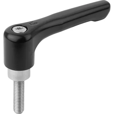 Produktbild von KIPP - KLEMMHEBEL FLACH GR.3 M08X50, ZINK SCHWARZ RAL9005 SEIDENMATT, KOMP:EDEL