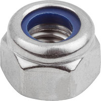 KIPP SECHSKANTMUTTER MIT KLEMMSTÜCK HOHE FORM ÄHNLICH DIN982, M10, SW=17, EDELSTAHL A4 BLANK, KOMP:POLYAMID Produktbild
