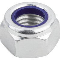 KIPP SECHSKANTMUTTER MIT KLEMMSTÜCK, NIEDRIGE FORM DIN985, M12, SW=19, STAHL 10 GALVANISCH VERZINKT, KOMP:POLYAMID Produktbild