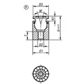 Produktbild von KIPP - PENDELAUFLAGE MIT O-RING M10, D1=24, DK=20, FORM:P, VERGÜTUNGSSTAHL VERG