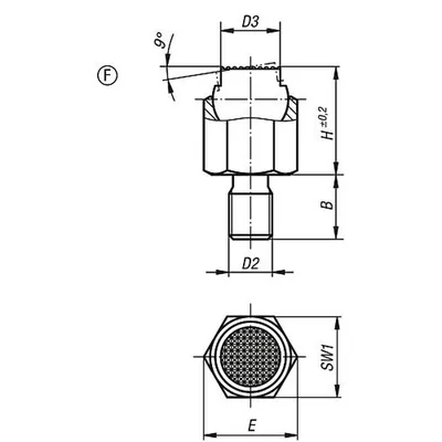 Produktbild von KIPP - PENDELAUFLAGE SELBSTTÄTIG RÜCKSCHW., FORM:F STAHL (K1164.312)