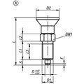 KIPP ARRETIERBOLZEN GR.2 D1=M12X1,5, D=6, FORM:A O.RASTNUT, O.KONTERMUTTER, EDELSTAHL 1.4034 GEHÄRTET, (K0338.01206) Produktbild img2 S