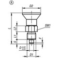 KIPP ARRETIERBOLZEN GR.9 D1=M06X0,75, D=3, FORM:A OHNE RASTNUT OHNE KONTERMUTTER, KURZE AUSFÜHRUNG, STAHL GEHÄRTET, (K0631.5903) Produktbild img2 S