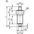 KIPP ARRETIERBOLZEN OHNE RASTNUT GR.1 D1=M10X1, FORM:E, STAHL GEHÄRTET Produktbild img2 S