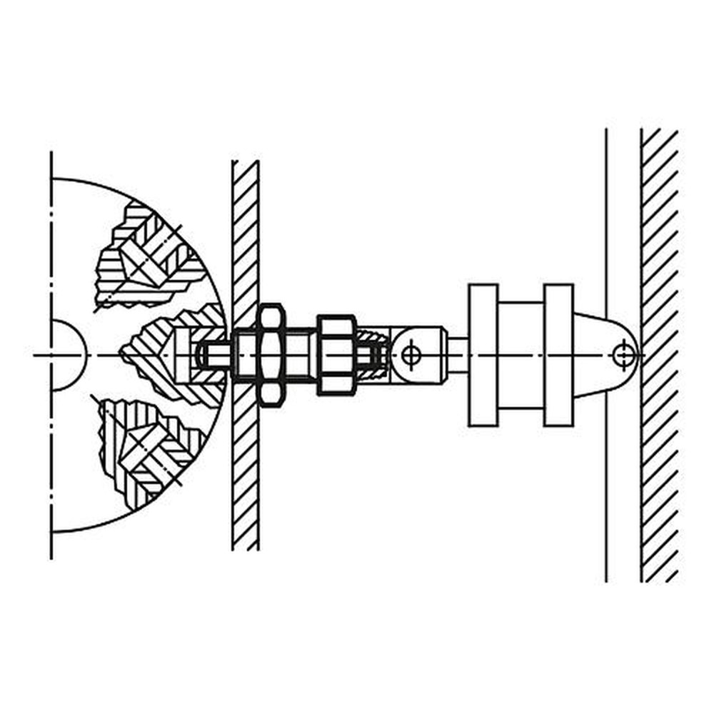 KIPP ARRETIERBOLZEN OHNE RASTNUT GR.1 D1=M10X1, FORM:E, STAHL GEHÄRTET Produktbild img3 L
