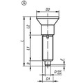 Produktbild von KIPP - ARRETIERBOLZEN OHNE RASTNUT GR.4 M20X1,5, FORM:G, EDELSTAHL UNGEHÄRTET,