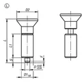 Produktbild von KIPP - ARRETIERBOLZEN OHNE RASTNUT GR.2, FORM:L, EDELSTAHL UNGEHÄRTET, KOMP:THE