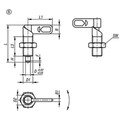 Produktbild von KIPP - SPERRRIEGEL, D=8, M20X1,5, FORM:B M. GEWINDEHÜLSE, M. MUTTER, STAHL BRÜN